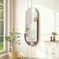 mirror Asteria pakoworld black MDF with black metal 45x5.0x105cm