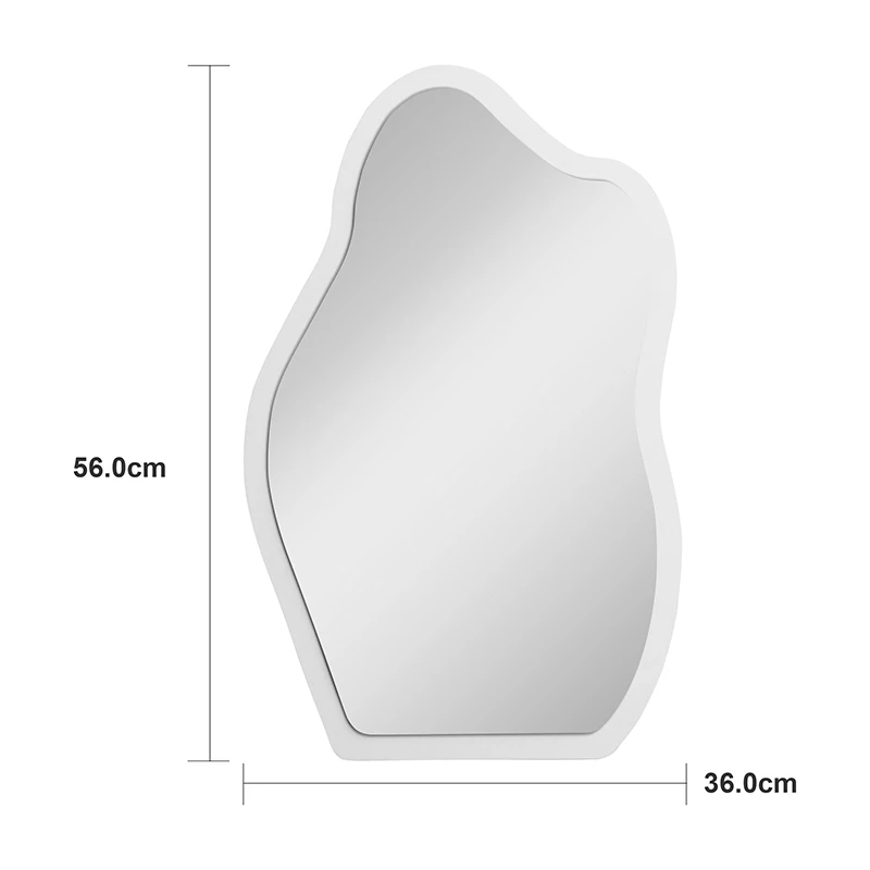 mirror Evanthia pakoworld white MDF 36x1.2x56cm