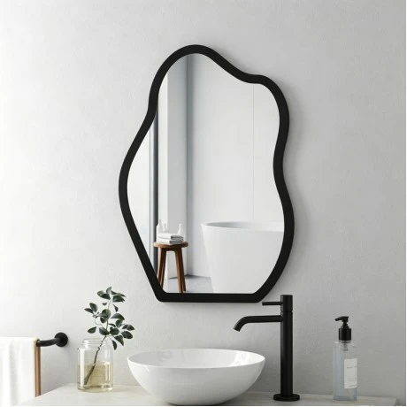 mirror Evanthia pakoworld black MDF 36x1.2x56cm