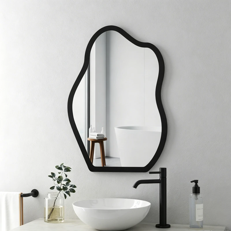 mirror Evanthia pakoworld black MDF 36x1.2x56cm