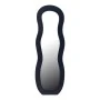 Mirror Glinde Inart velvet in black color 90x3.5x150cm