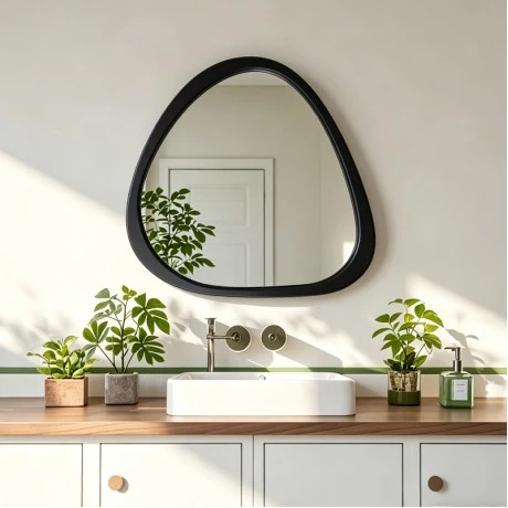 mirror Ione pakoworld black MDF 60x2.5x61cm