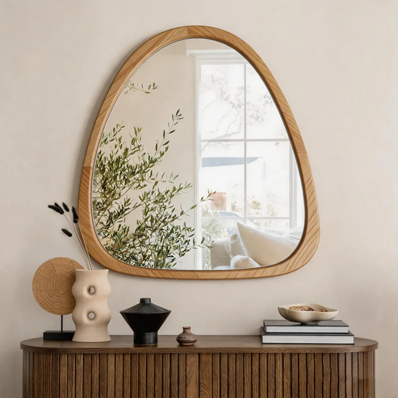 mirror Ione pakoworld MDF nature finish 60x2.5x61cm