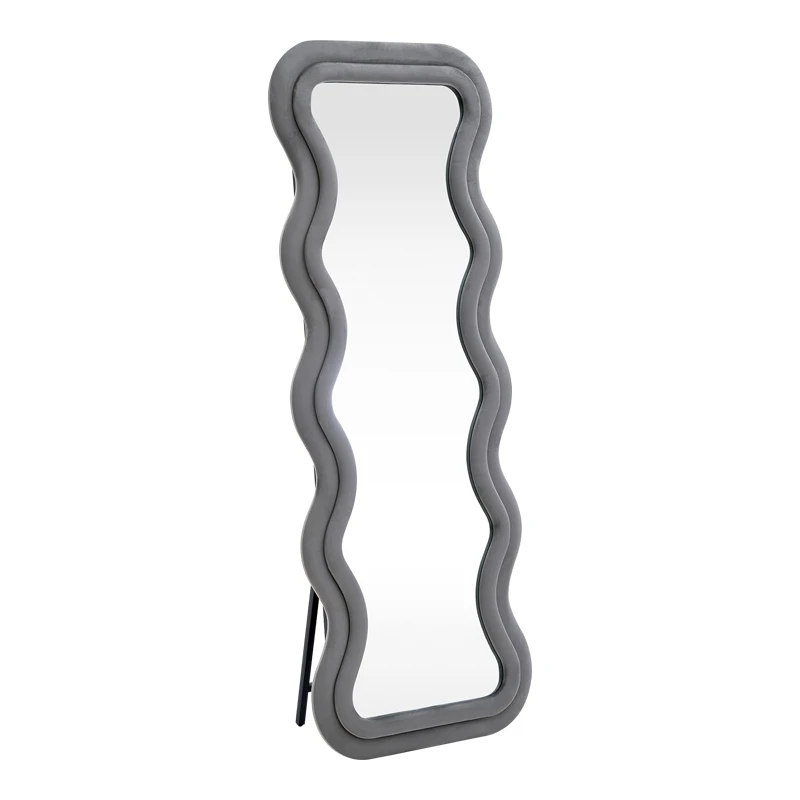 Kerly pakoworld mirror grey velvet 60x33x160cm