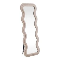 Kerly pakoworld mirror beige velvet 60x33x160cm Kerly pakoworld mirror beige velvet 60x33x160cm