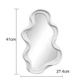 Liquid pakoworld pp mirror in white shade 26x2.7x39cm