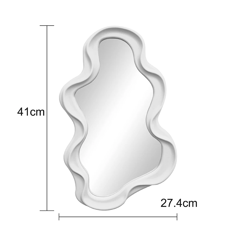 Liquid pakoworld pp mirror in white shade 26x2.7x39cm