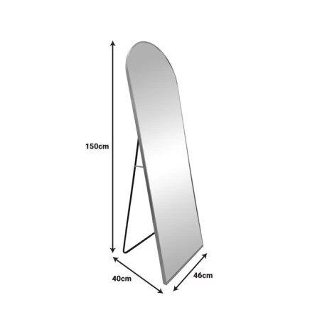 Mirror Lorens pakoworld aluminum in silver 46x40x150cm