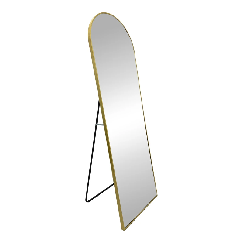 Mirror Lorens Inart aluminum in gold-black color 46x40x150cm