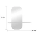 mirror Lunaria pakoworld white MDF 60x11.5x60cm