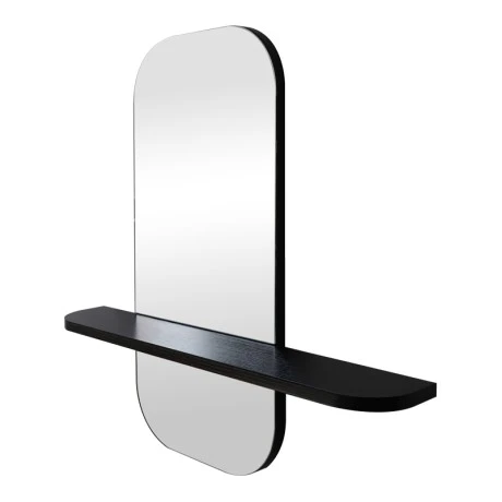 mirror Lunaria pakoworld black MDF 60x11.5x60cm