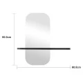 mirror Lunaria pakoworld black MDF 60x11.5x60cm