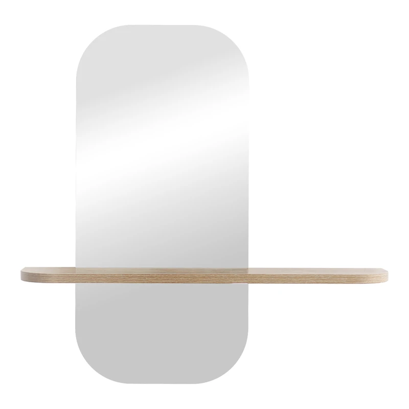 mirror Lunaria pakoworld MDF in natural finish 60x11.5x60cm