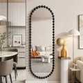 mirror Myrtus pakoworld black metal 40x2,5x160 cm