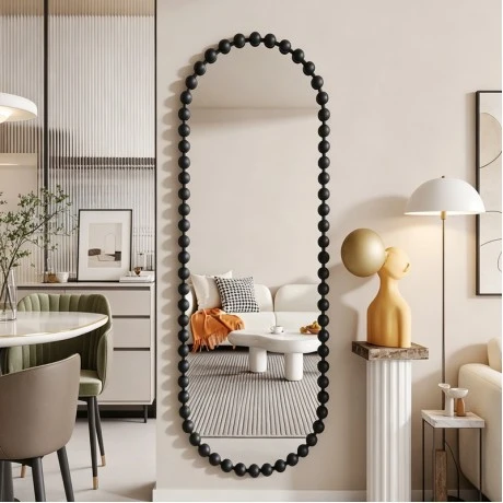 Καθρέπτης Myrtus pakoworld μαύρο μέταλλο 40x2,5x160 εκ