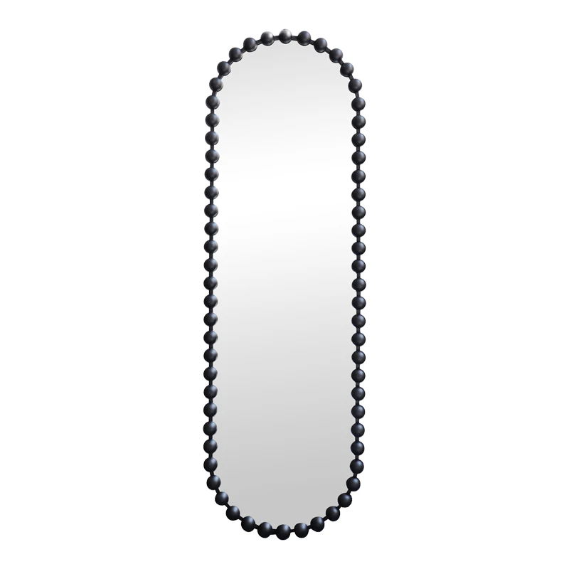 mirror Myrtus pakoworld black metal 40x2,5x160 cm
