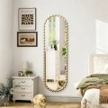 mirror Myrtus pakoworld gold metal 40x2,5x160 cm