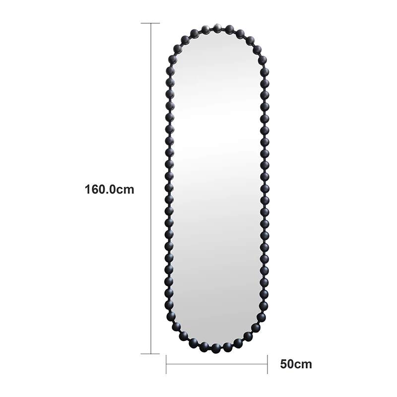 mirror Myrtus pakoworld gold metal 40x2,5x160 cm