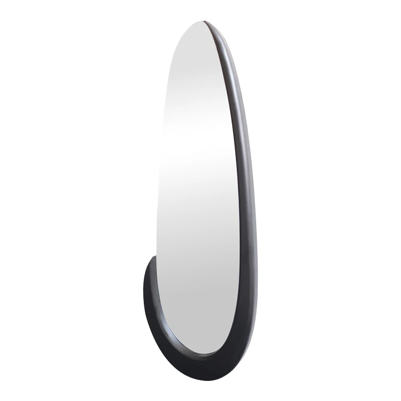 Oval mirror Marly pakoworld black MDF 50.5x4x127cm
