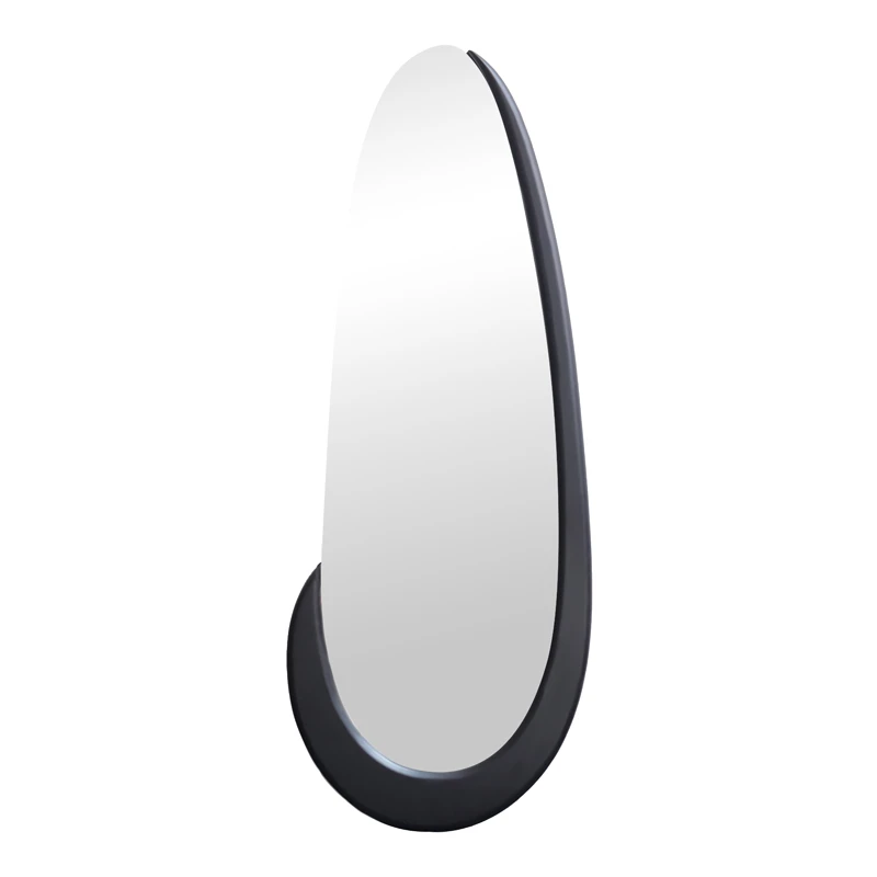 Oval mirror Marly pakoworld black MDF 50.5x4x127cm