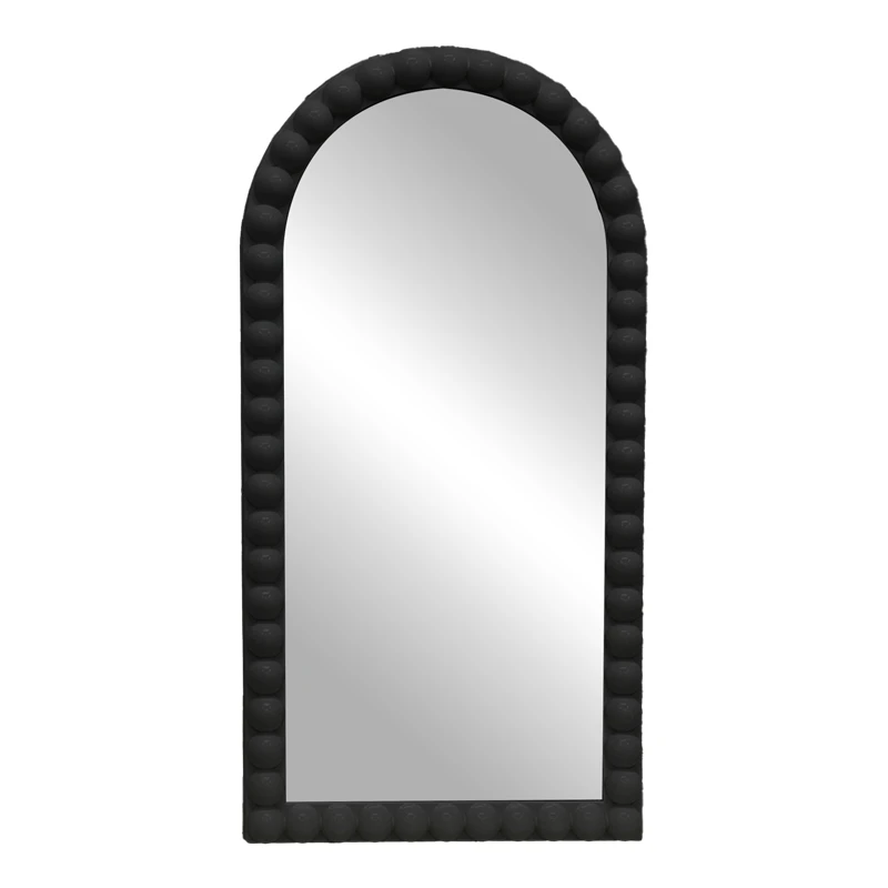 Mirror Pavlova Inart black pp 42x3.5x81cm
