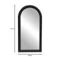 Mirror Pavlova Inart black pp 42x3.5x81cm
