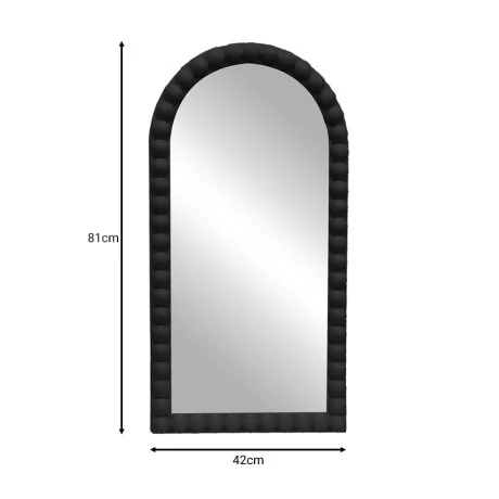 Καθρέπτης Pavloval pakoworld μαύρο pp 42x3.5x81εκ
