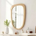 mirror Phaedra pakoworld MDF nature finish 74x2.5x120 cm