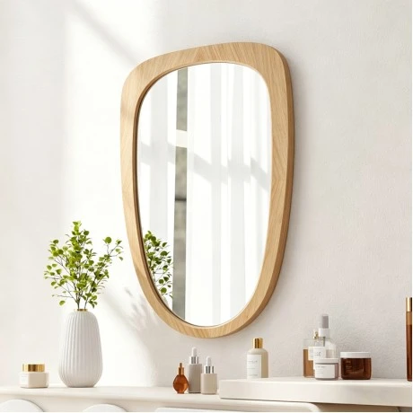 mirror Phaedra pakoworld MDF nature finish 74x2.5x120 cm