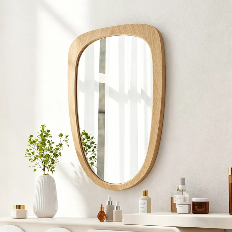 mirror Phaedra pakoworld MDF nature finish 74x2.5x120 cm