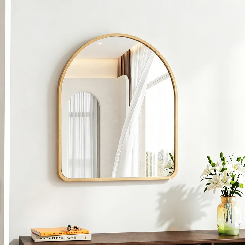 mirror Selene pakoworld MDF in natural finish 46x1.2x60cm