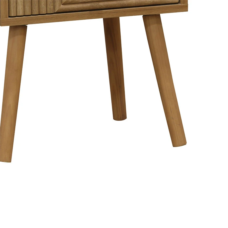 Nightstand Historic pakoworld  with 2 drawers in natural color with natural pine legs 37.5x32x54cm
