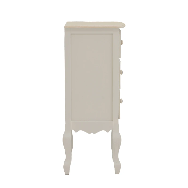 Chest of drawers Joliene Inart natural-antique white color mdf 40x34.5x82cm