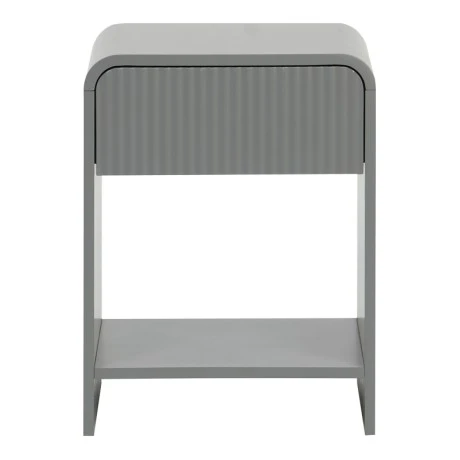 Nightstand Lemperto pakoworld MDF in grey color 40x40x53cm