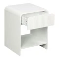Nightstand Lemperto pakoworld MDF in white color 40x40x53cm