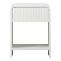Nightstand Lemperto pakoworld MDF in white color 40x40x53cm