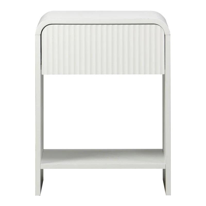 Nightstand Lemperto pakoworld MDF in white color 40x40x53cm