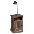 Nightstand Mozart pakoworld in walnut colour 40x40x61cm