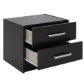 Nightstand Olympus pakoworld with 2 drawers in wenge colour 47,5x40,5x40,5