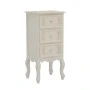 Κομοδίνο Pazlen Inart mdf σε λευκή αντικέ απόχρωση 40x34.5x82εκ
