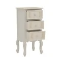 Κομοδίνο Pazlen Inart mdf σε λευκή αντικέ απόχρωση 40x34.5x82εκ