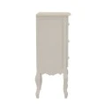 Κομοδίνο Pazlen Inart mdf σε λευκή αντικέ απόχρωση 40x34.5x82εκ