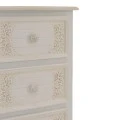 Κομοδίνο Pazlen Inart mdf σε λευκή αντικέ απόχρωση 40x34.5x82εκ