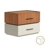 Sonlen pakoworld mdf bedside table in walnut-beige shade 60x40x44.5cm