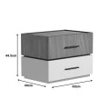 Sonlen pakoworld mdf bedside table in walnut-beige shade 60x40x44.5cm
