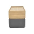 Κομοδίνο Sonlen pakoworld mdf σε sonoma-ανθρακί απόχρωση 60x40x44.5εκ