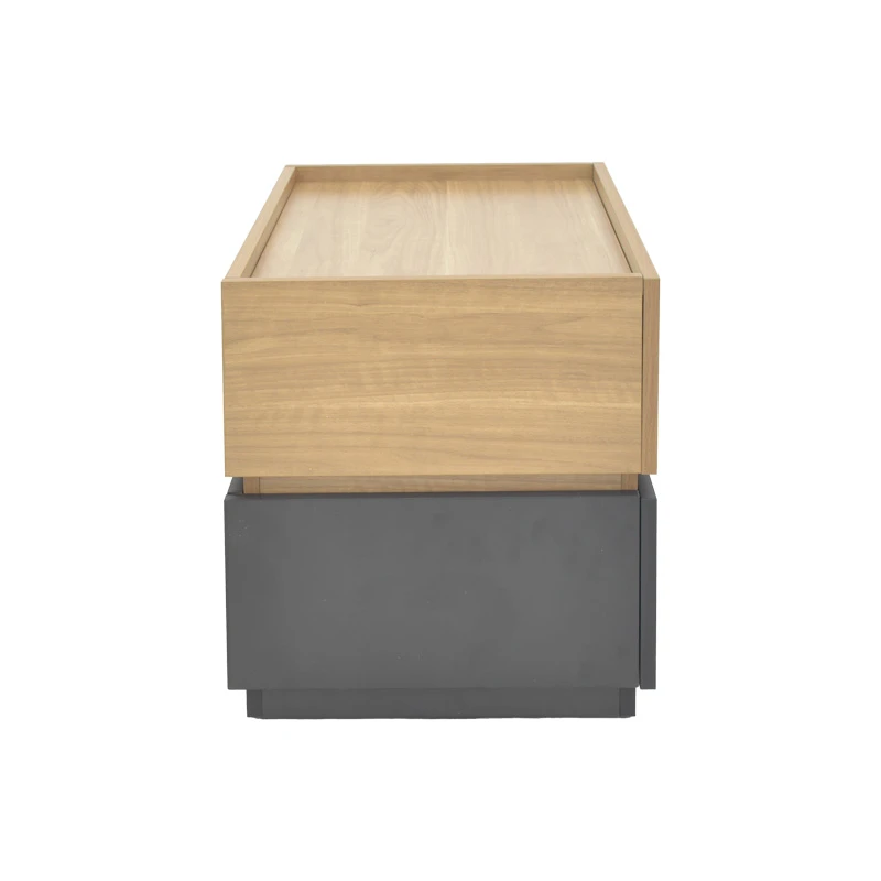 Κομοδίνο Sonlen pakoworld mdf σε sonoma-ανθρακί απόχρωση 60x40x44.5εκ
