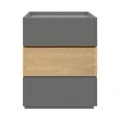 Κομοδίνο Sonlen pakoworld mdf σε sonoma-ανθρακί απόχρωση 60x40x66εκ
