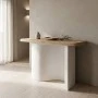 Console table Jeckie pakoworld fir-mdf white-natural color 120x38x80cm