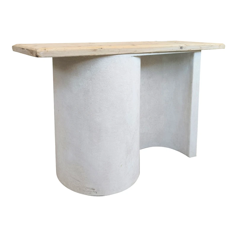 Console table Jeckie pakoworld fir-mdf white-natural color 120x38x80cm